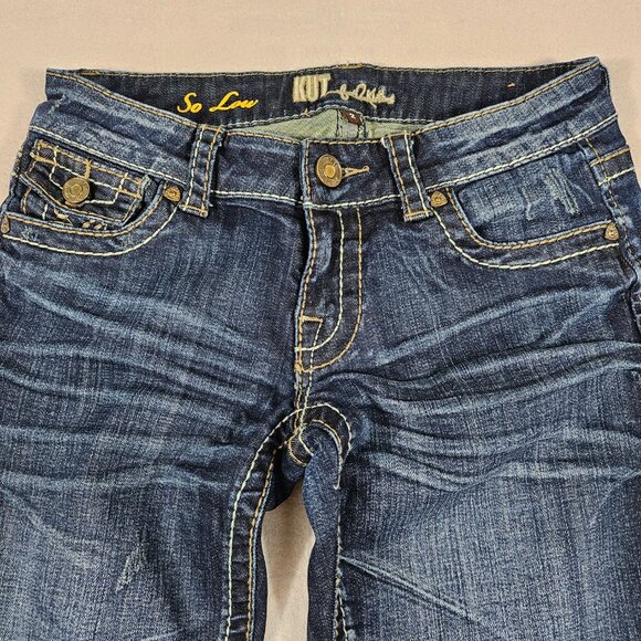 KUT from the Kloth Jeans Womens 2 Denim So Low Rise Flared - Picture 2 of 13